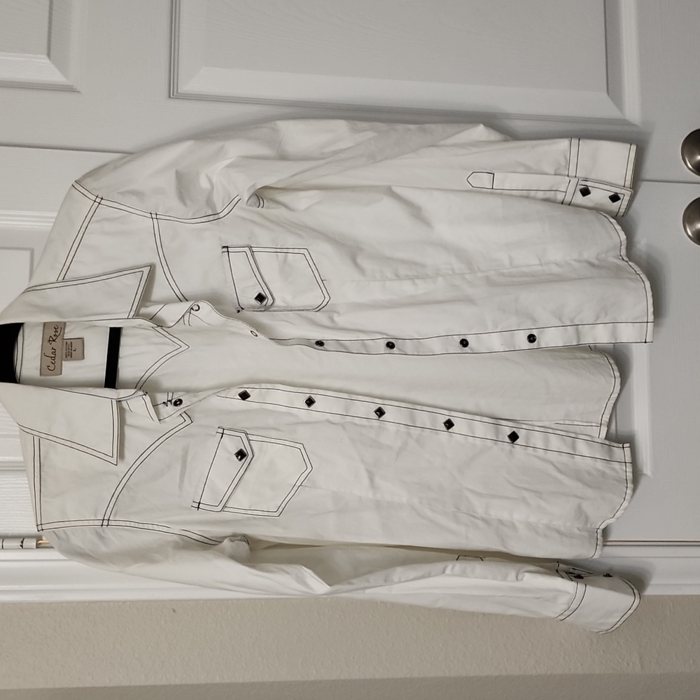 Cream Cedar Rose Western Snap Shirt